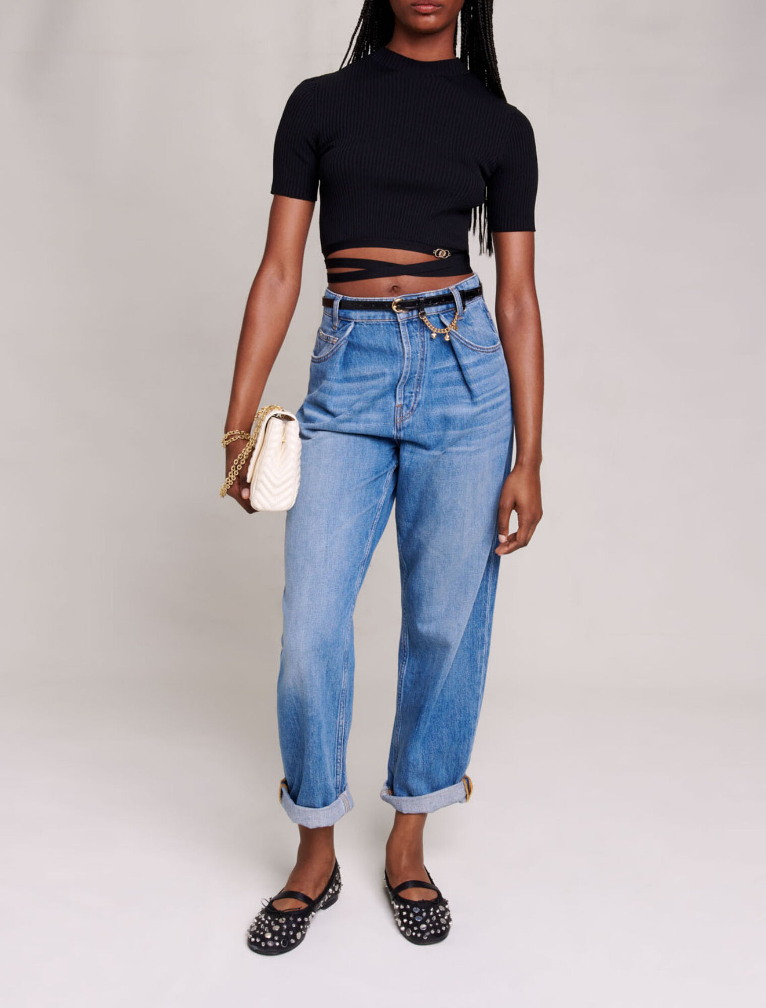 Criss-cross cropped top