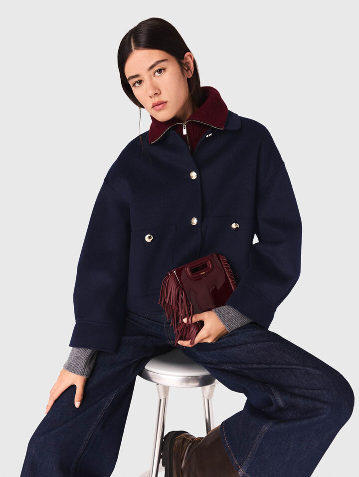 Cropped wool jacket