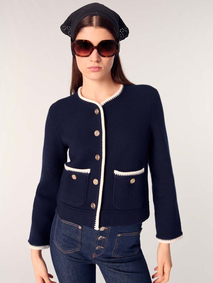 Wool-blend cardigan