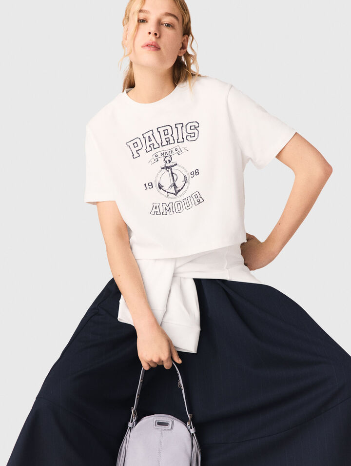 Sailor-print T-shirt