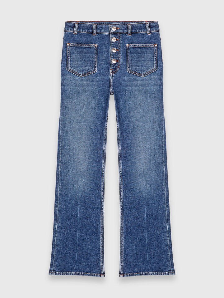 Denim jeans with pockets