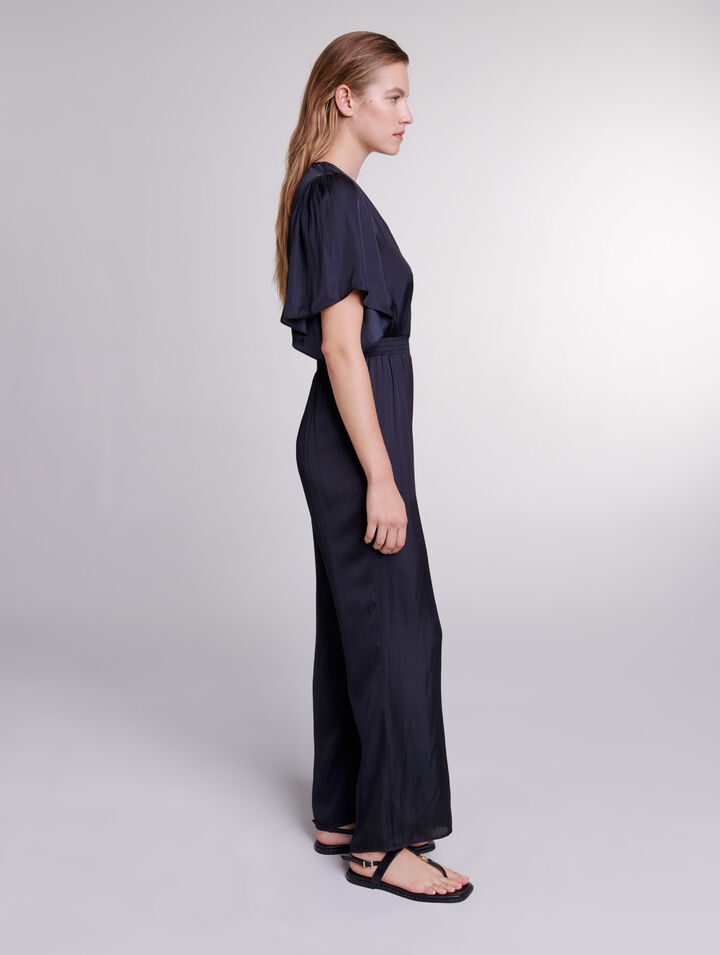 Satin trouser suit