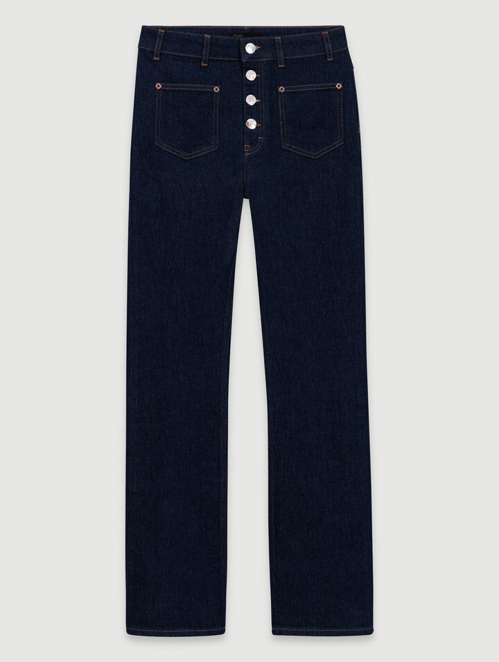 Denim jeans with pockets