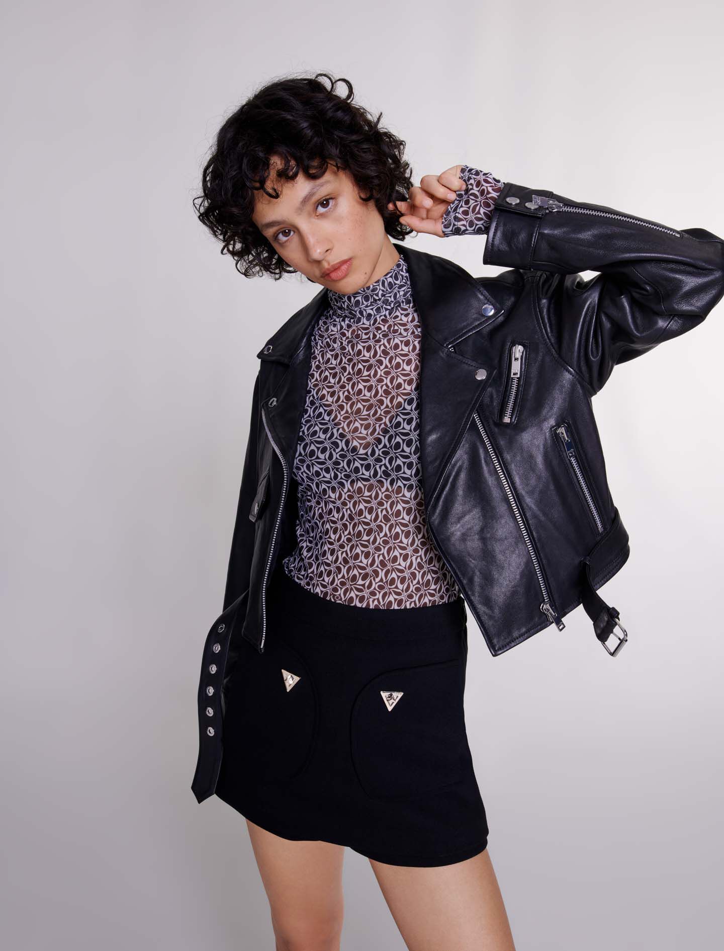 Cropped leather jacket Blazers Jackets Maje