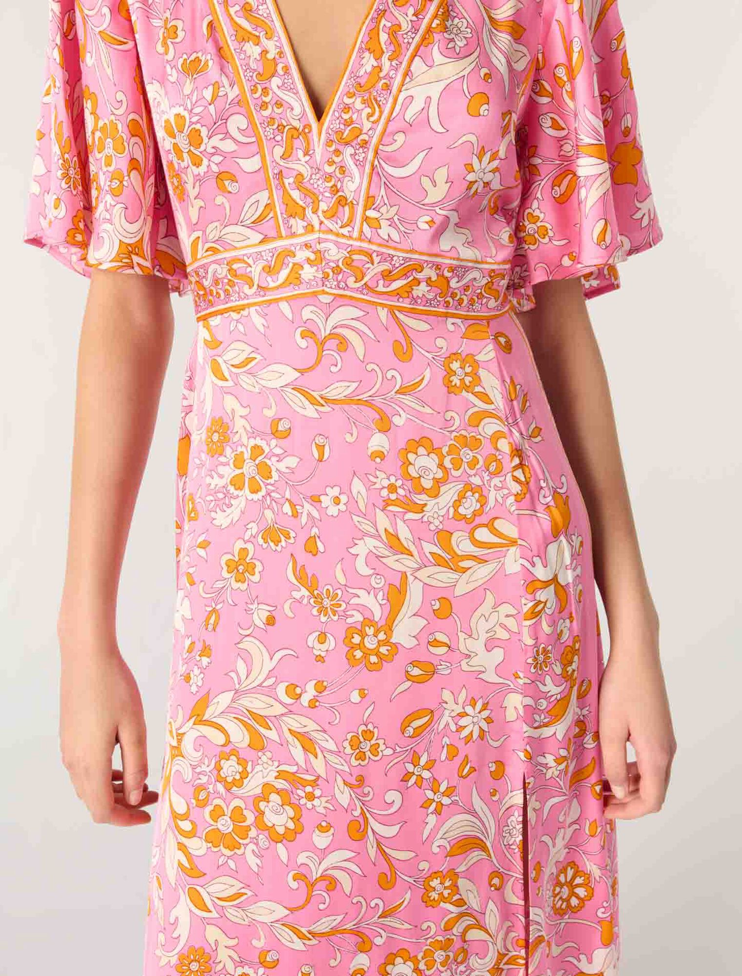 Patterned flowing maxi dress