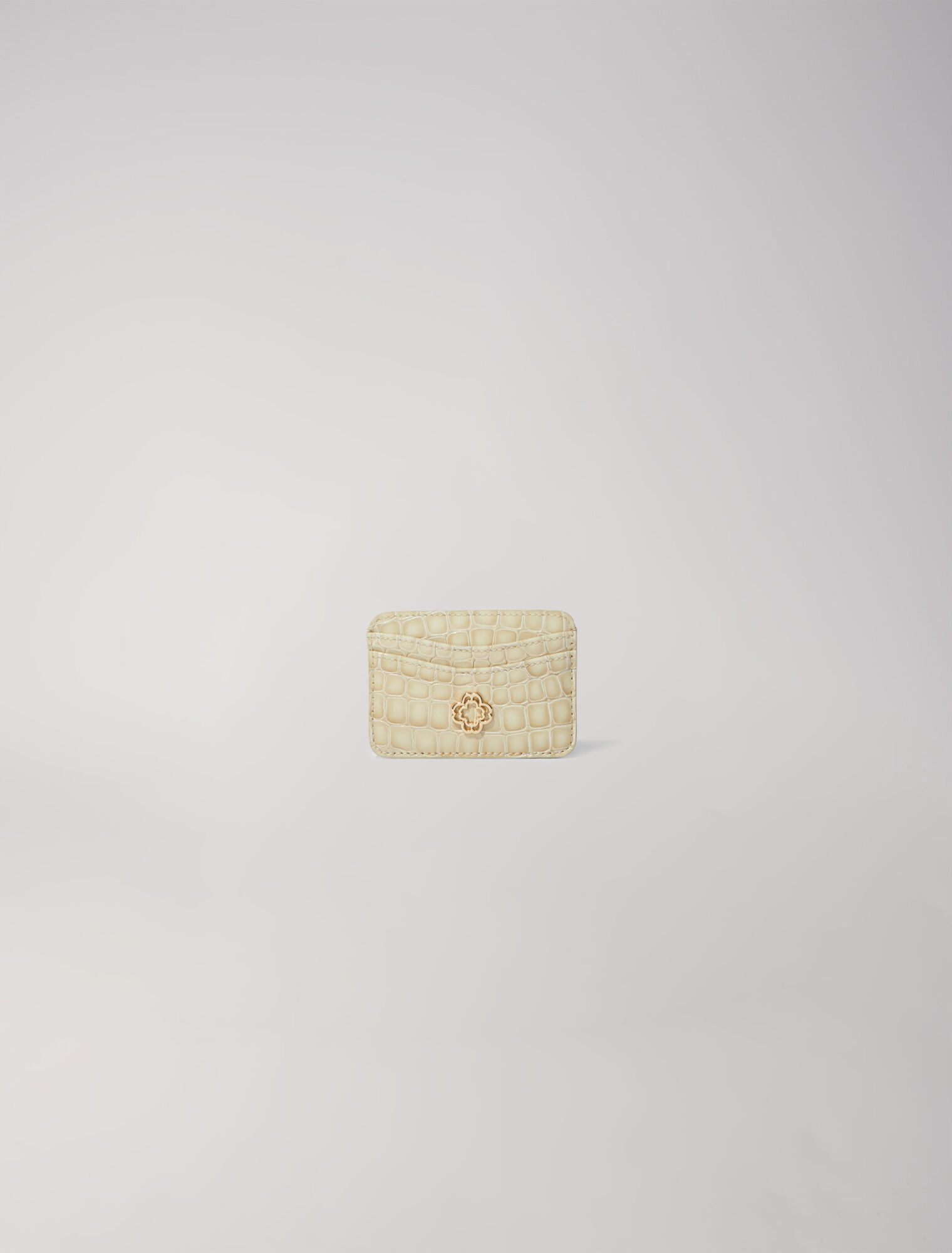 Mock croc leather cardholder