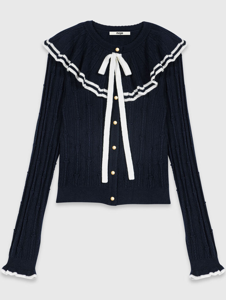 Layered cape cardigan