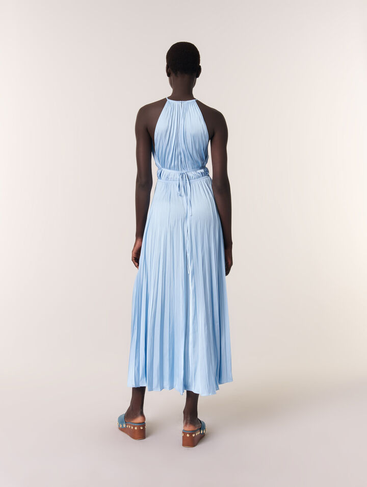 Pleated maxi dress