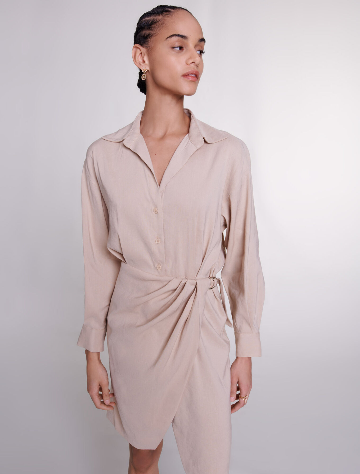 Linen midi dress