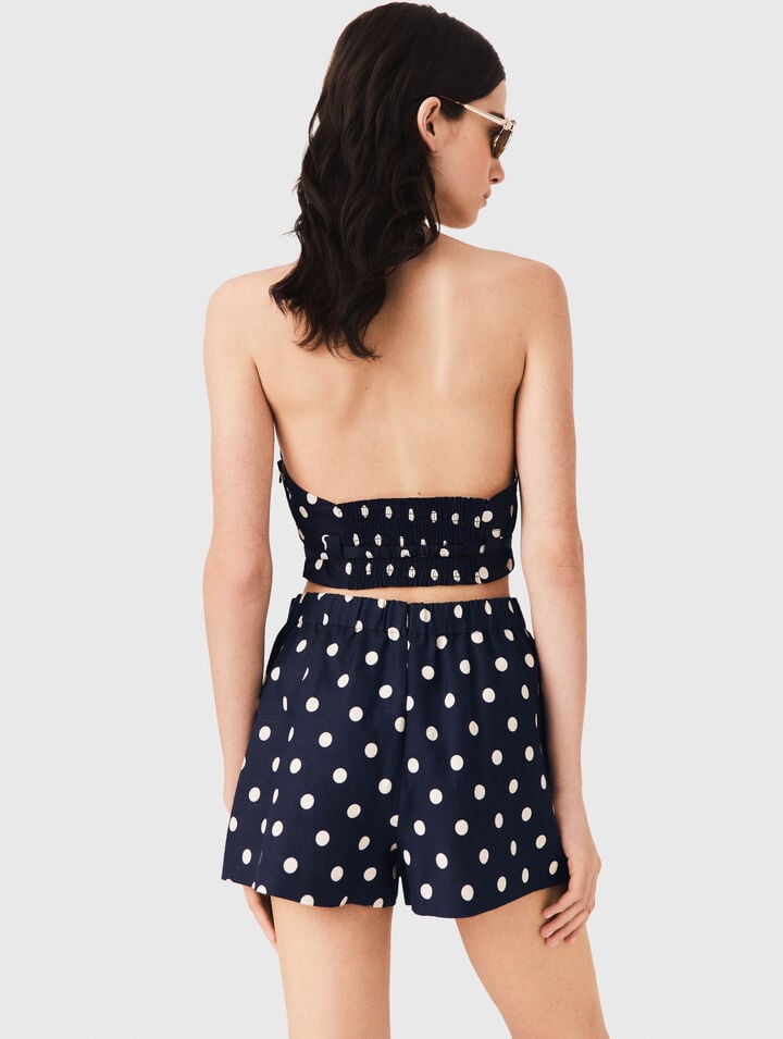 Linen blend skort
