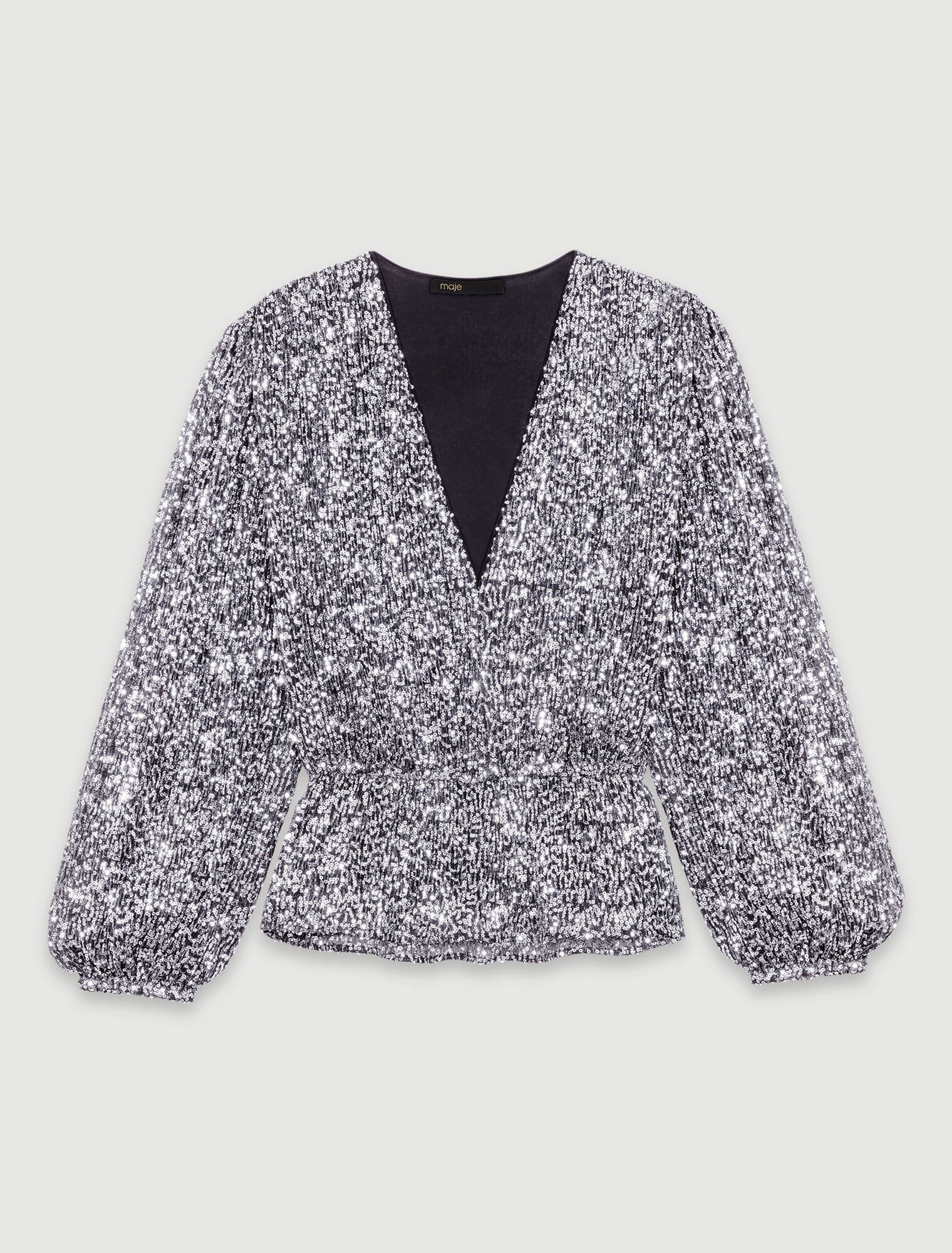 Smocked sequin top