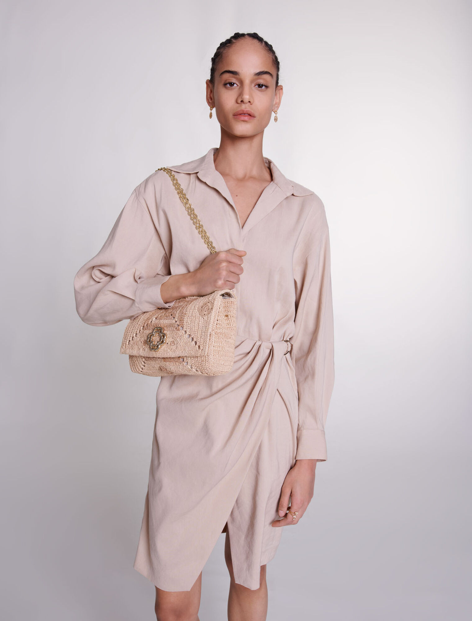 Linen midi dress