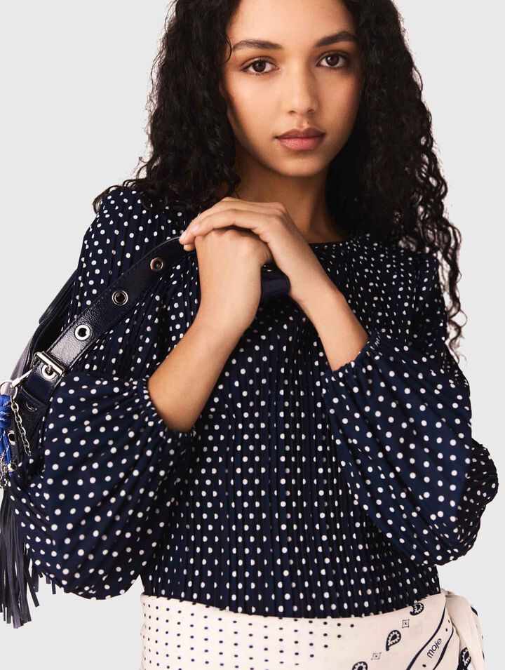 Patterned pleated dress