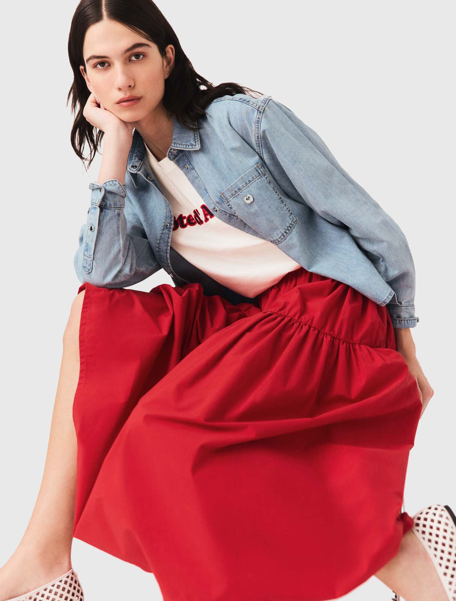 Long gathered skirt