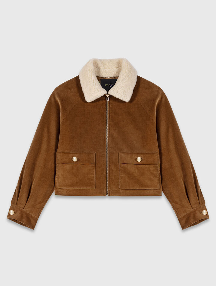 Cropped corduroy jacket