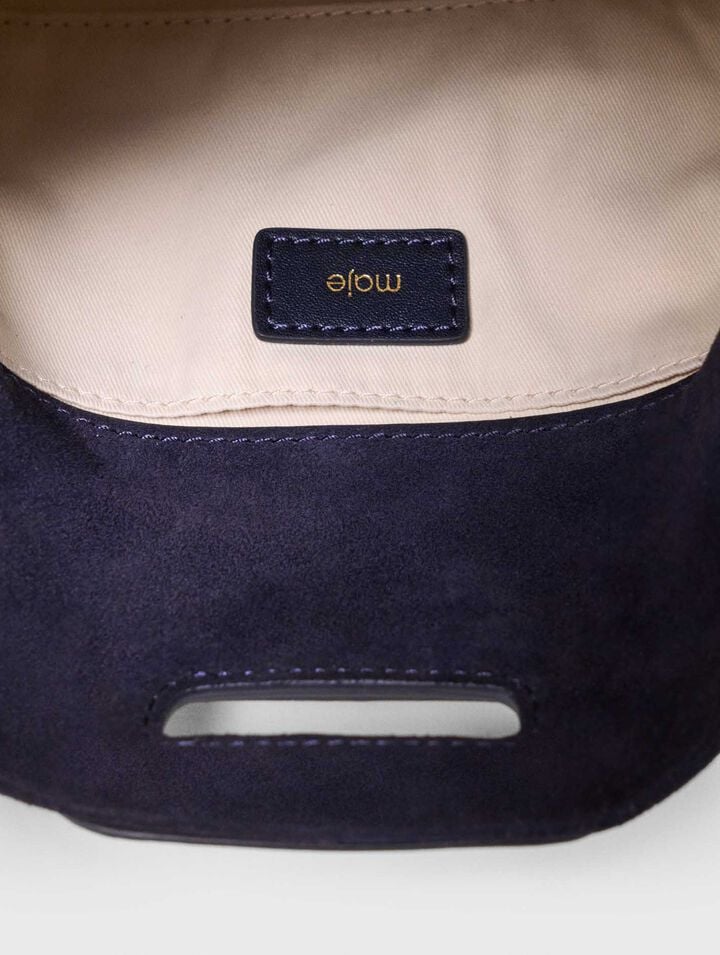 Topstitched suede mini Miss M bag