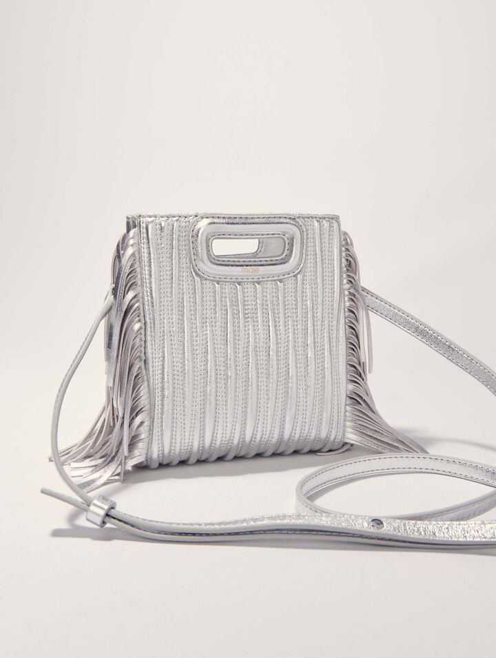 Metallic quilted leather M Mini bag