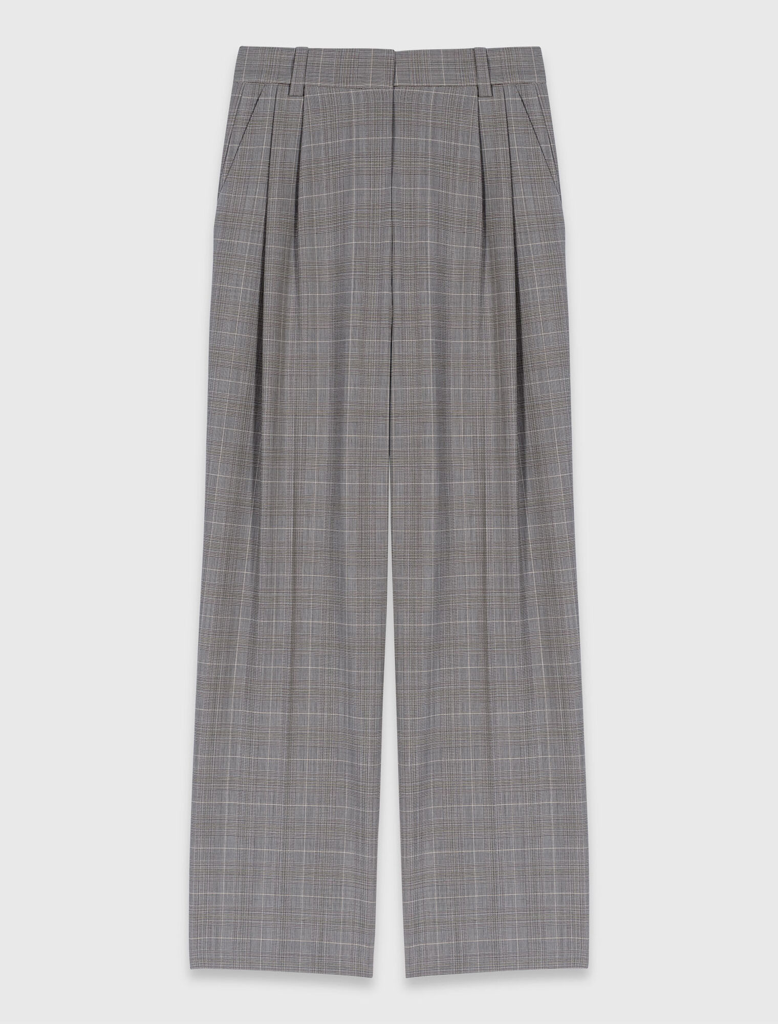 Checked suit trousers