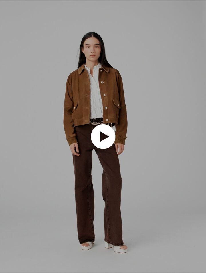 Bootcut jeans with chain