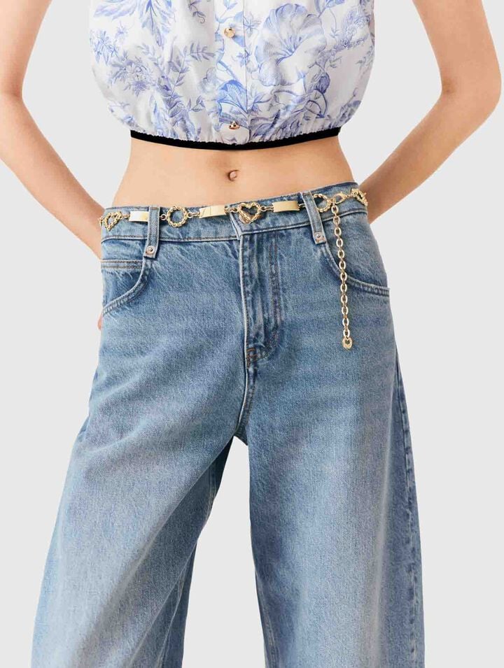 Twisted gold chain belt