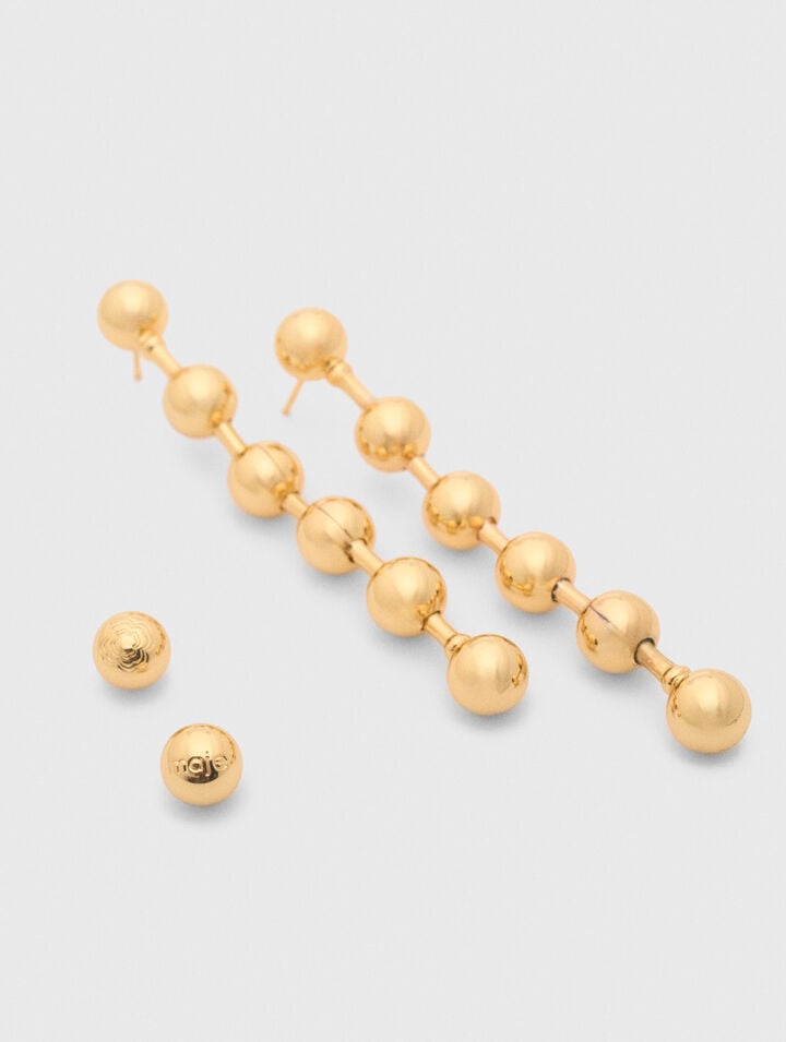 Sphere hoop earrings