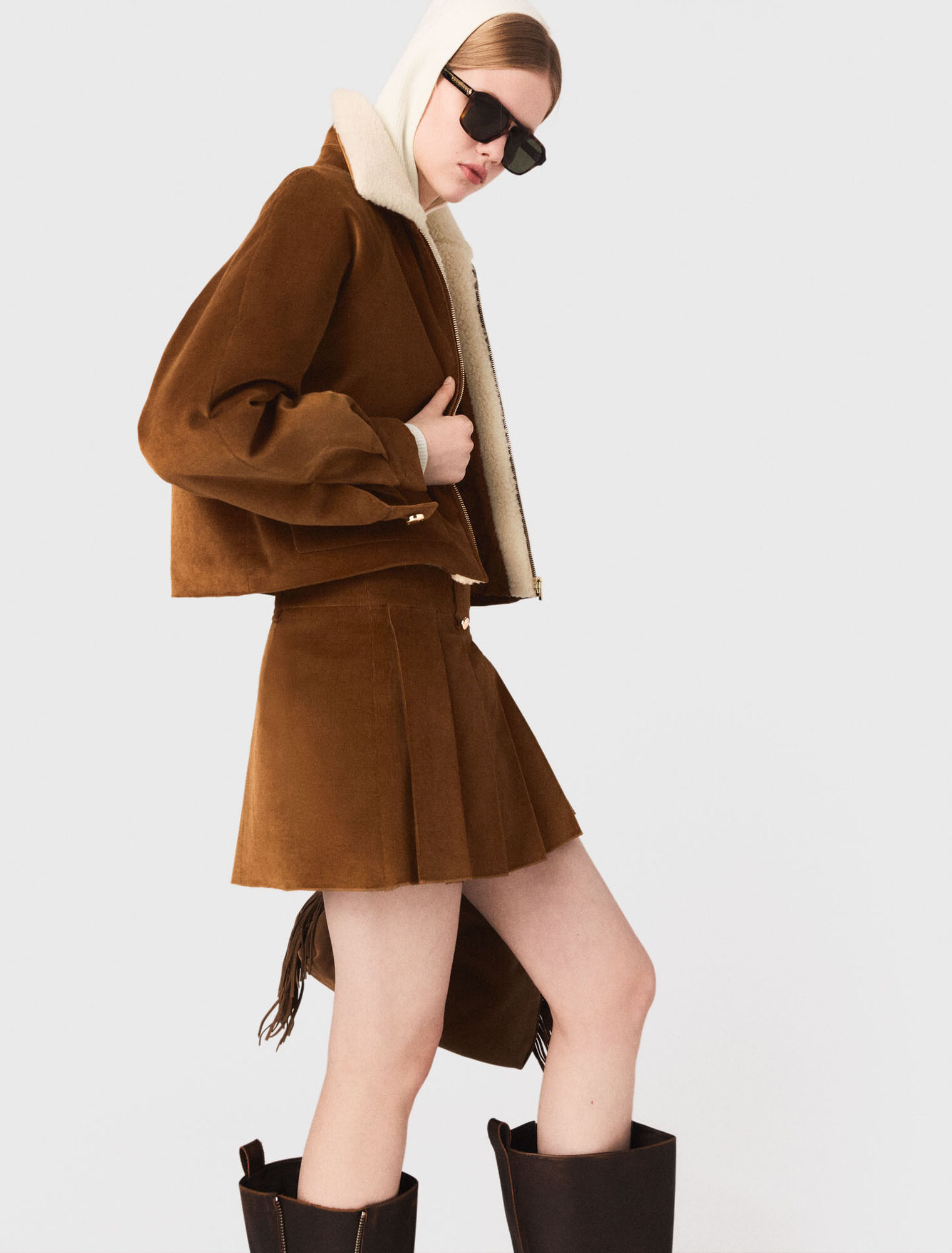 Cropped corduroy jacket