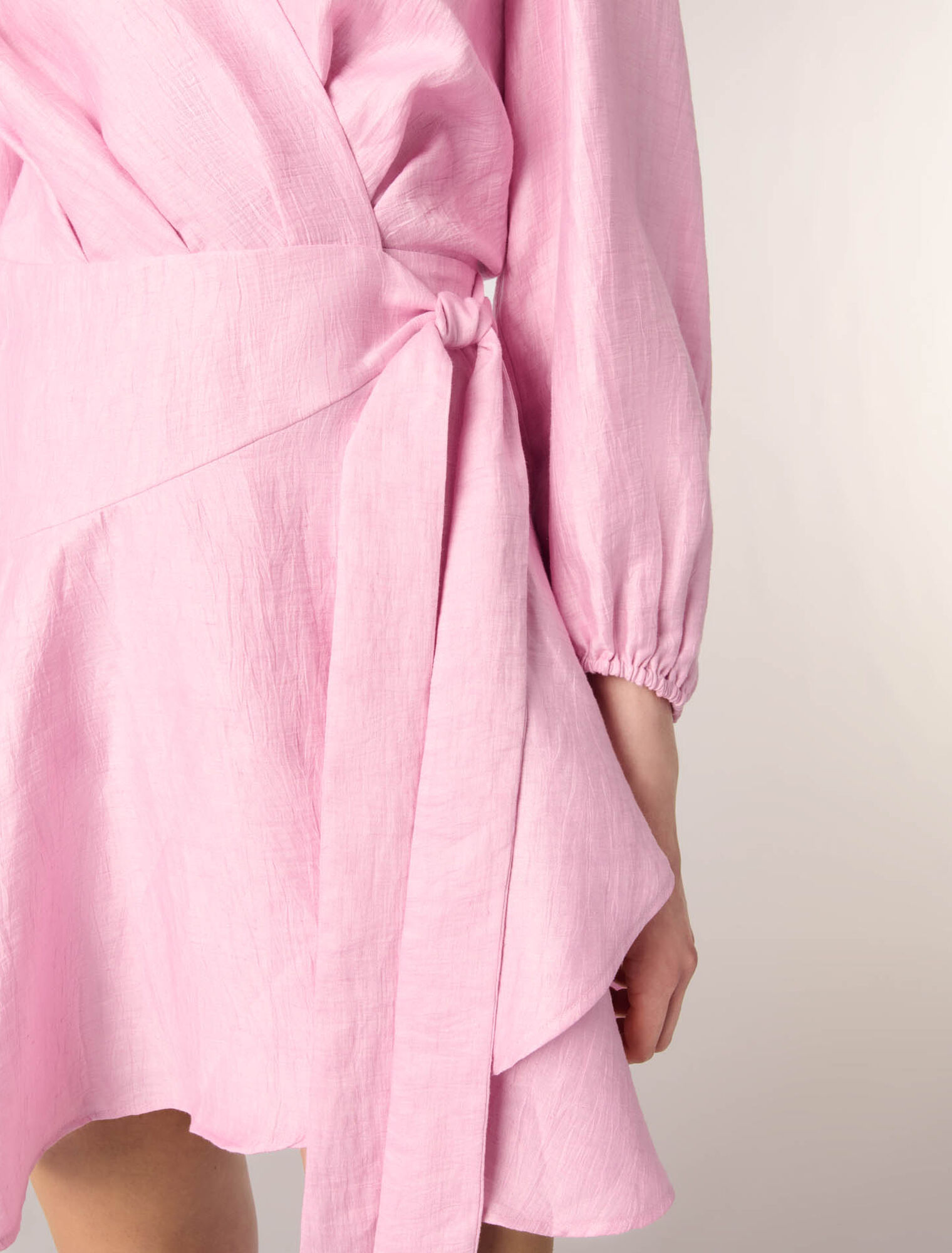 Linen wrap dress