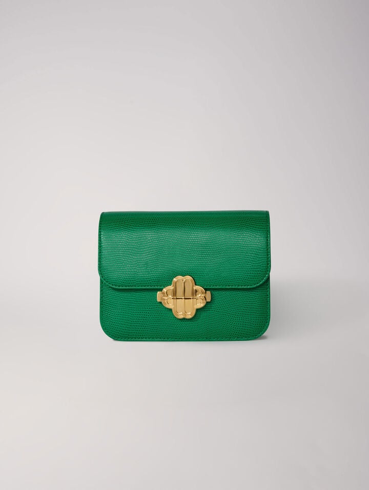 Clover bag in lizard-effect leather