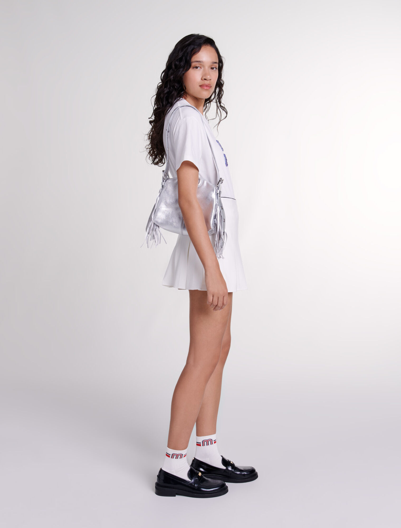 Short pleated skirt