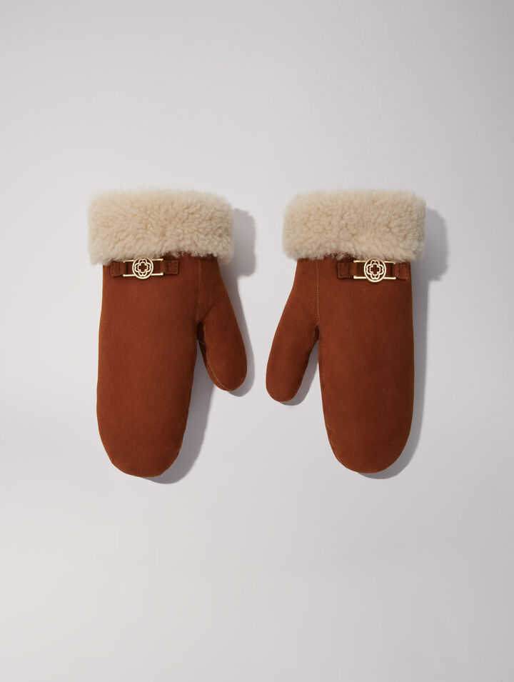 Shearling mittens