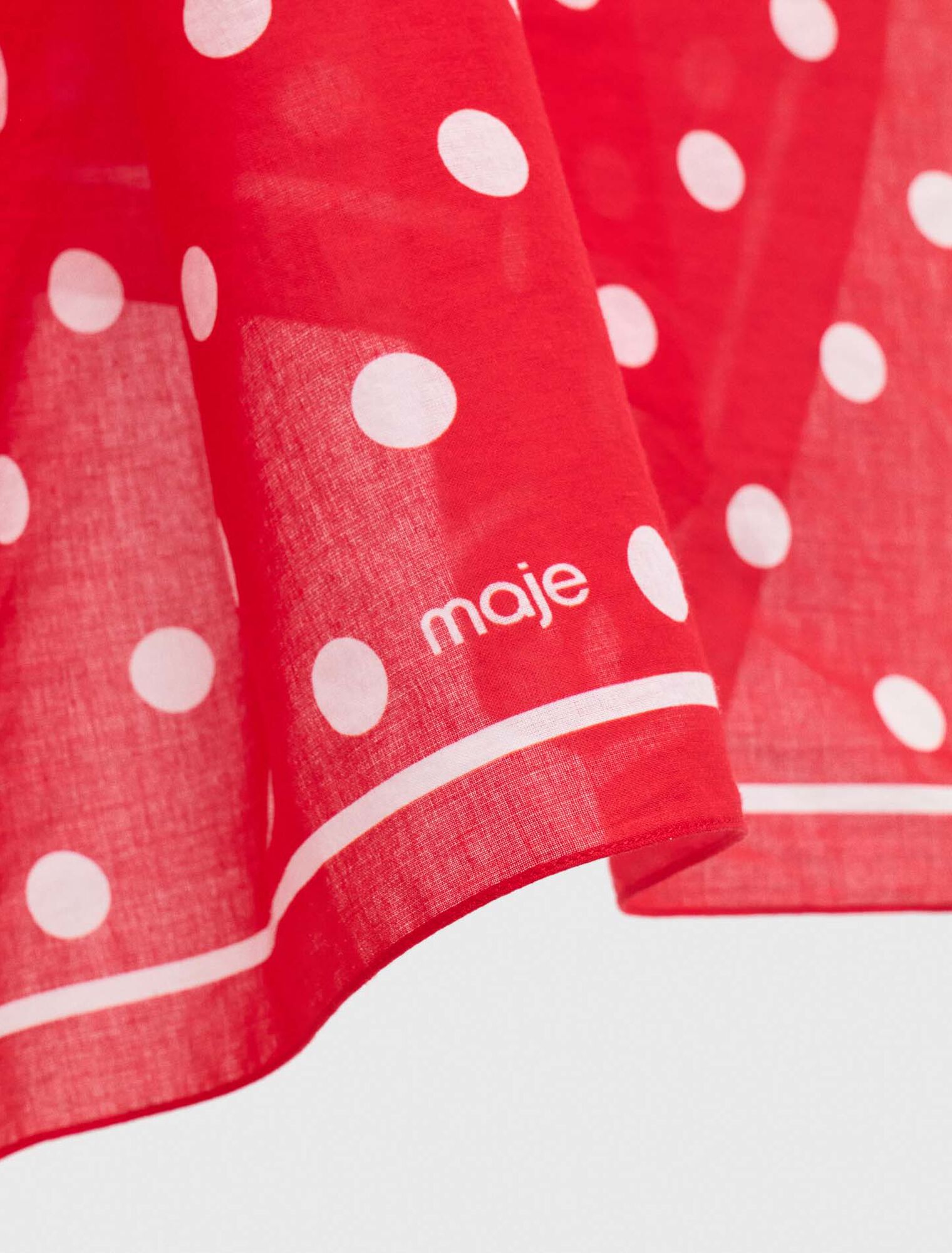 Polka dot cotton bandana