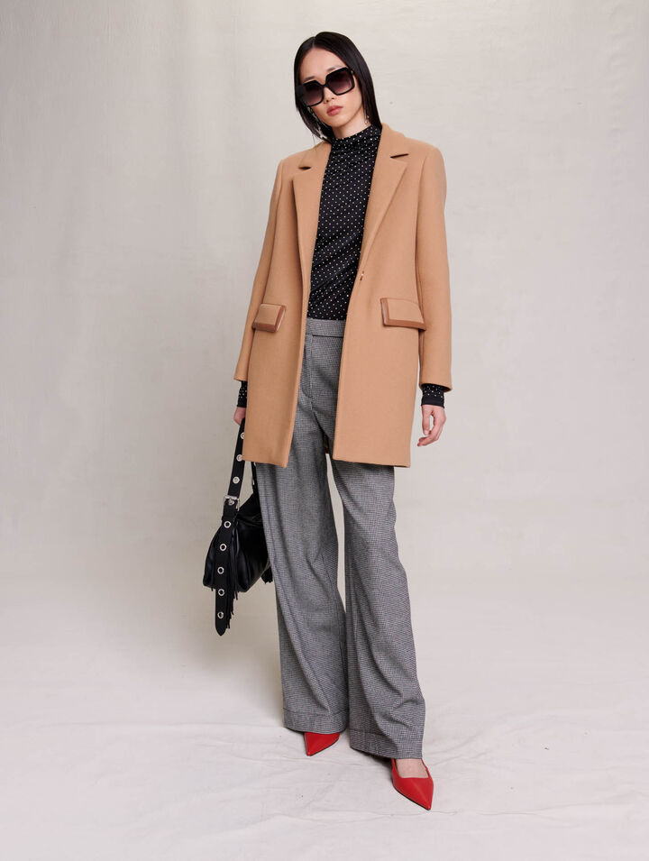 Structured mid-length coat