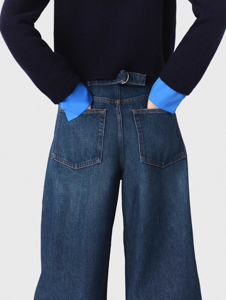 Balloon jeans with martingale