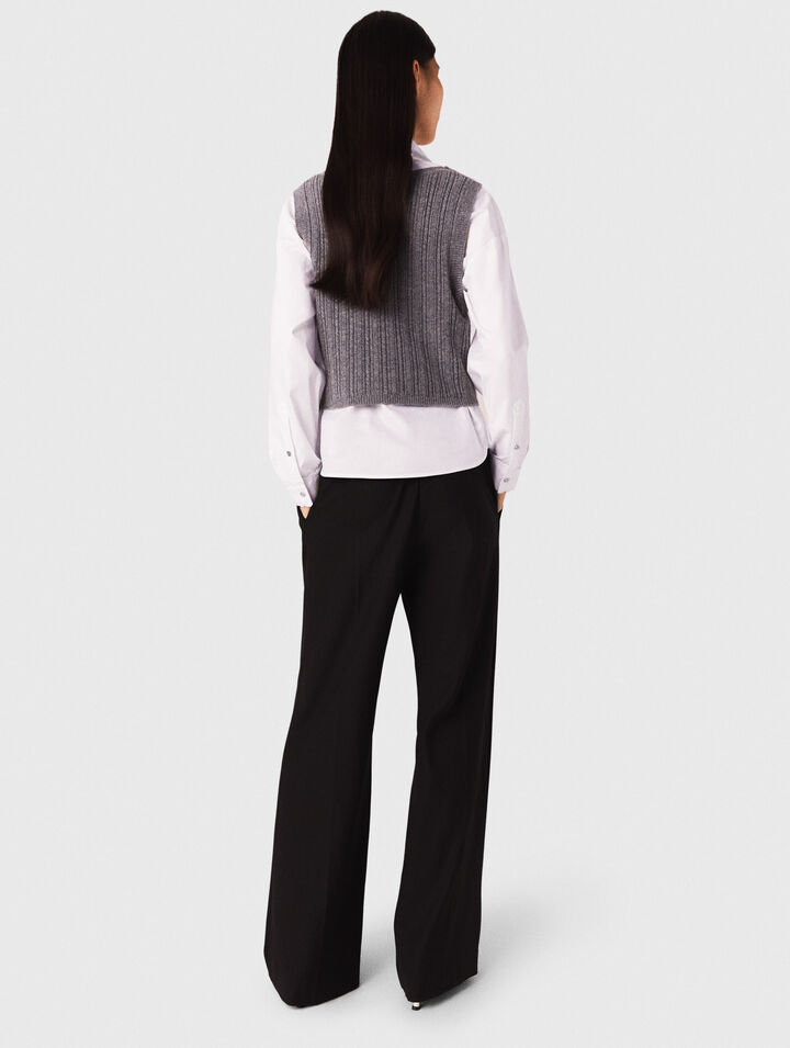 Wide-leg suit trousers