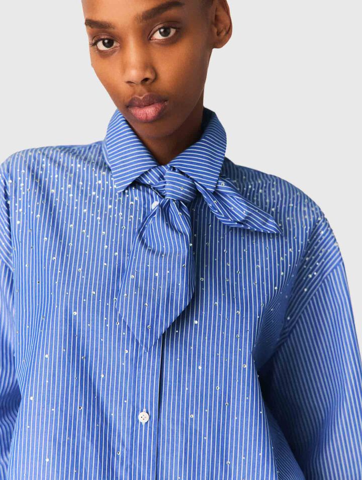 Shirt with removable handkerchief