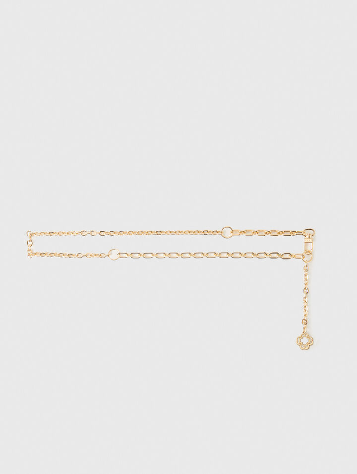 Clover logo chain belt