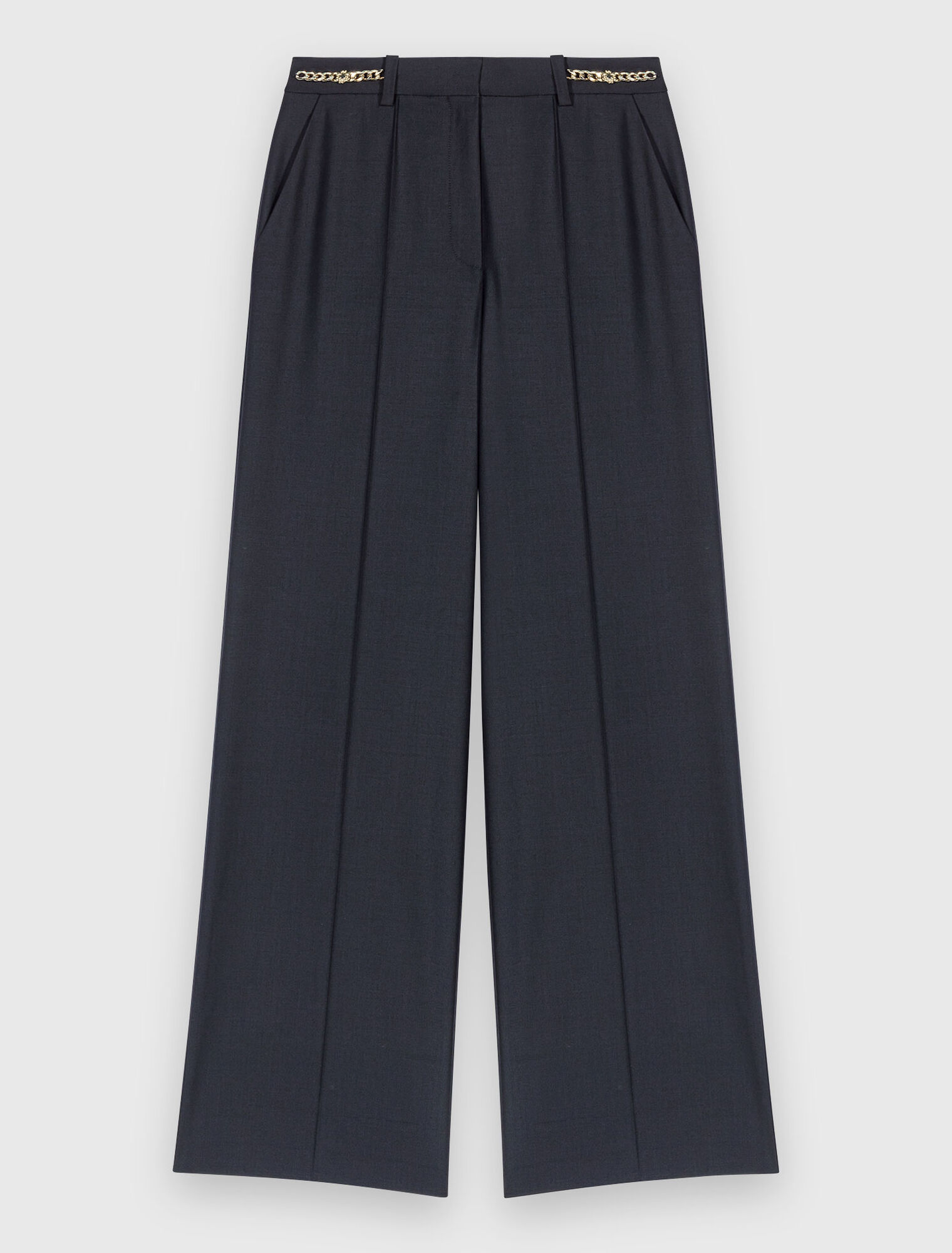Suit trousers with chain detail