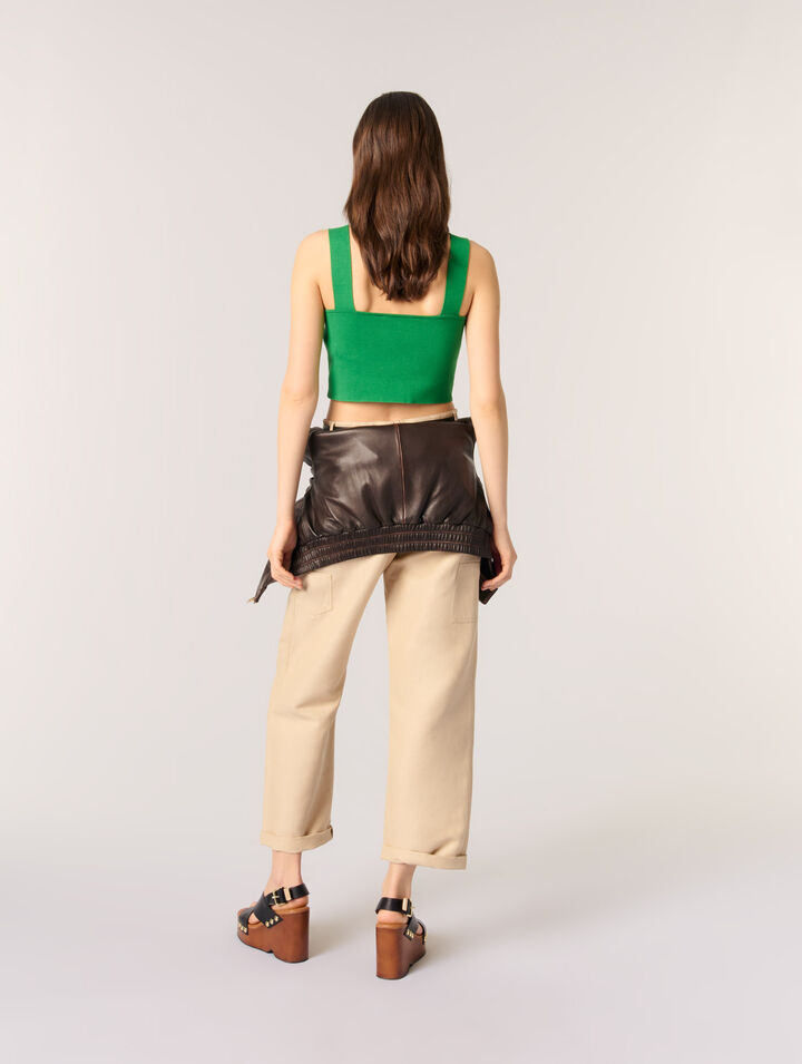Knit crop top