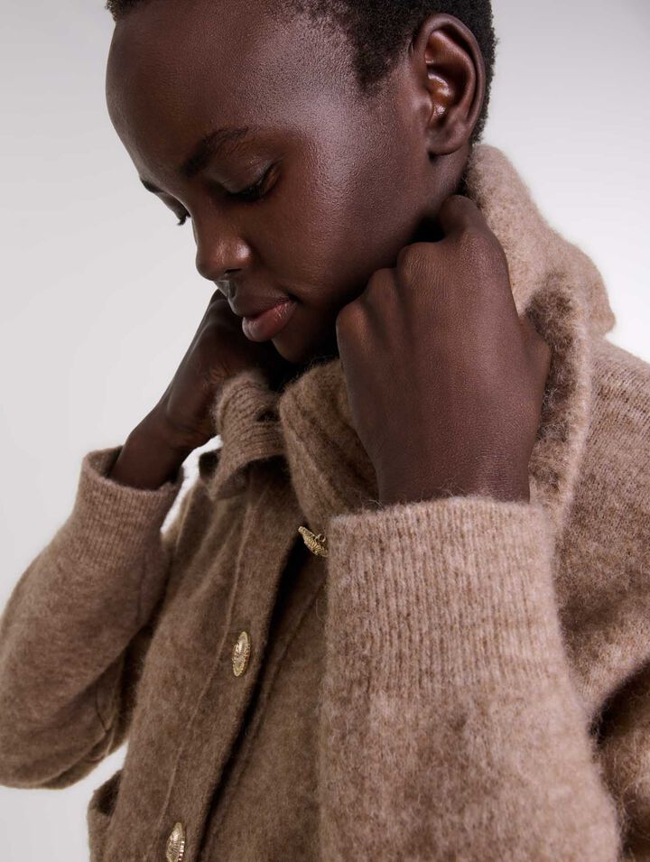 Wool-blend cardigan
