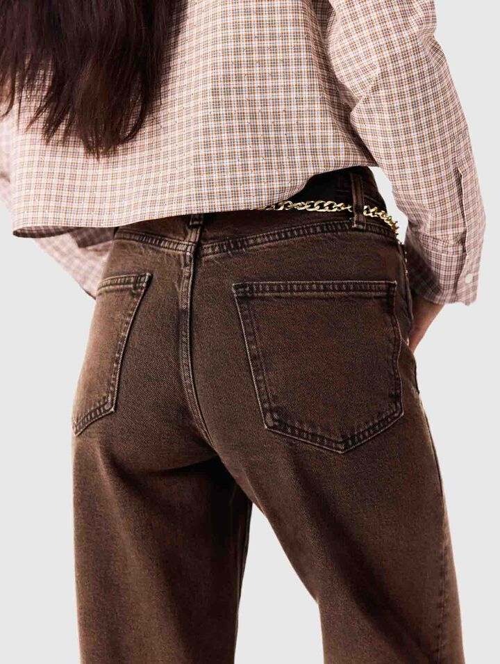 Bootcut jeans with chain