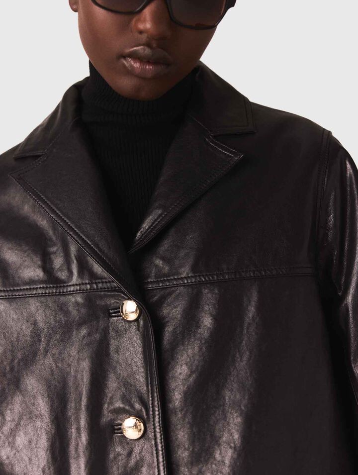 Quilted leather jacket