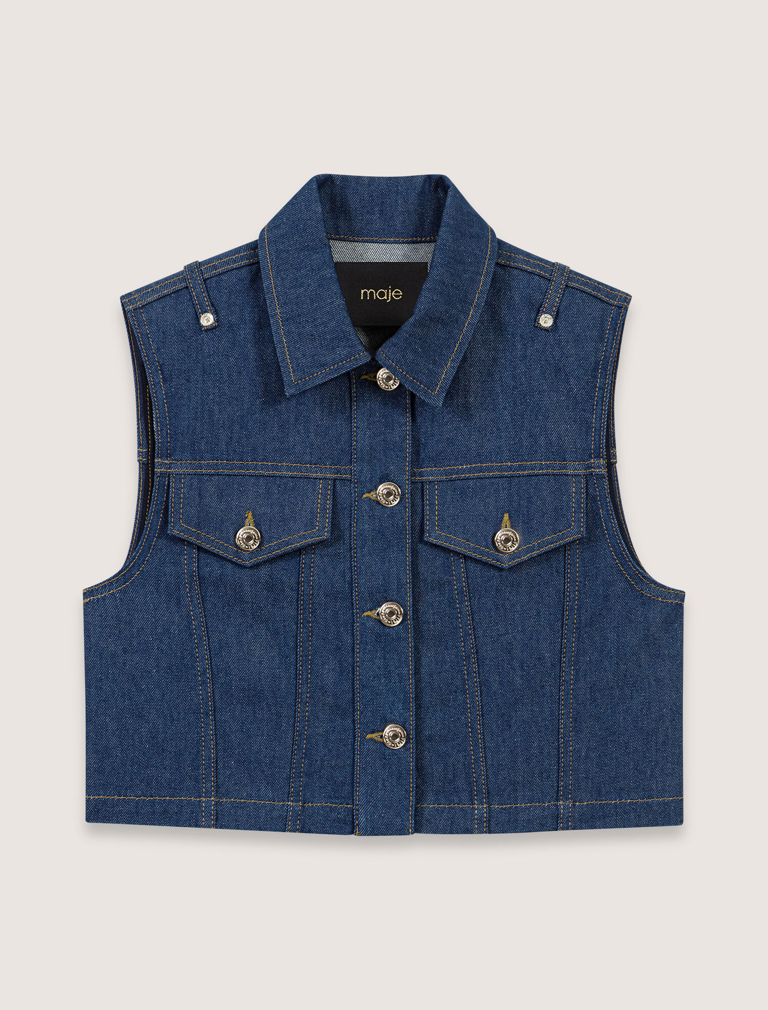 Denim cropped jacket