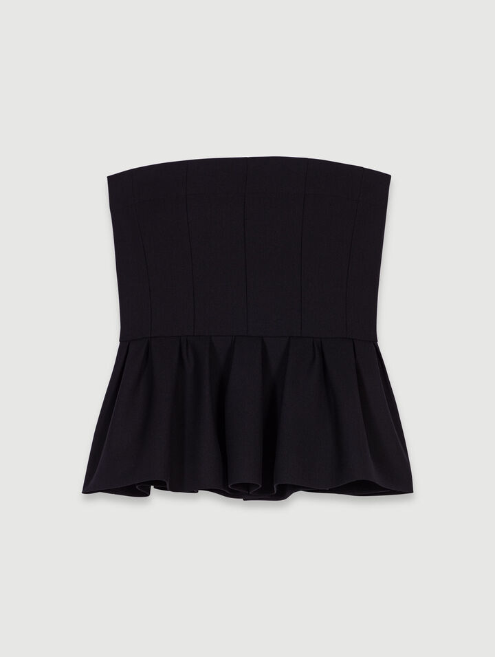 Bustier top with basque