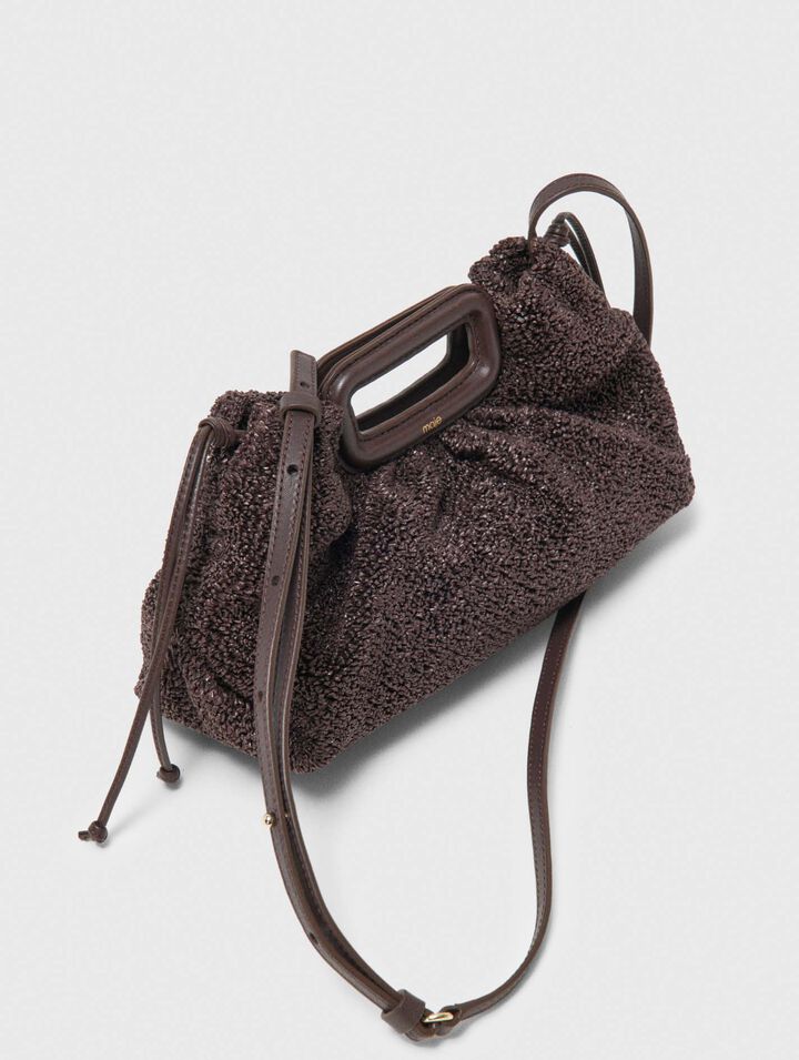 Mipli boucl&eacute; effect clutch bag
