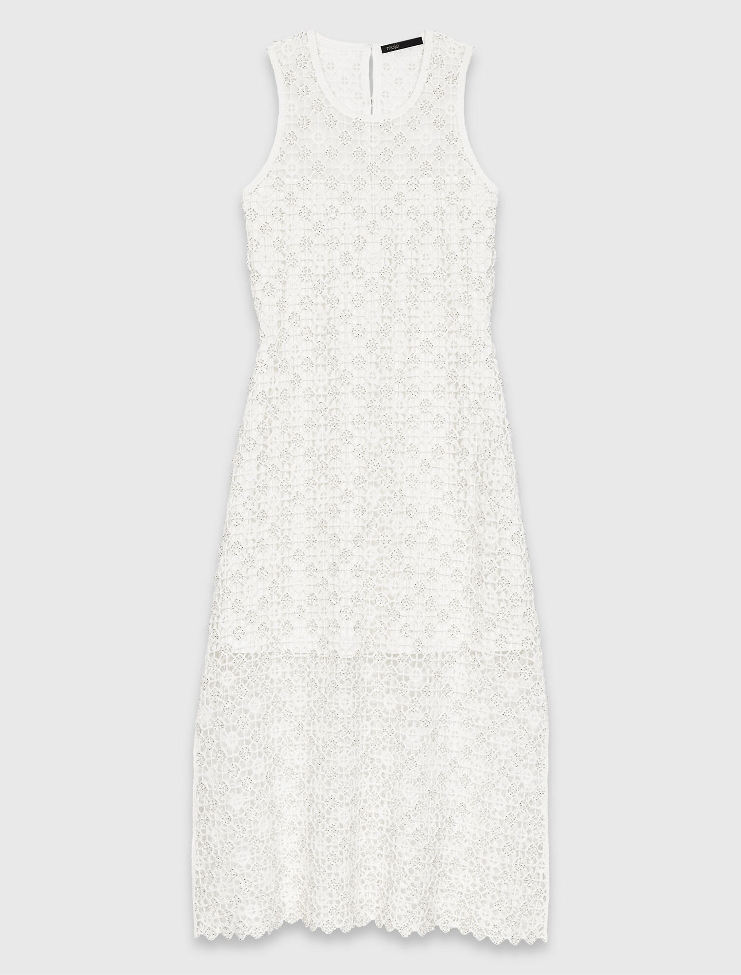 Rhinestone crochet maxi dress