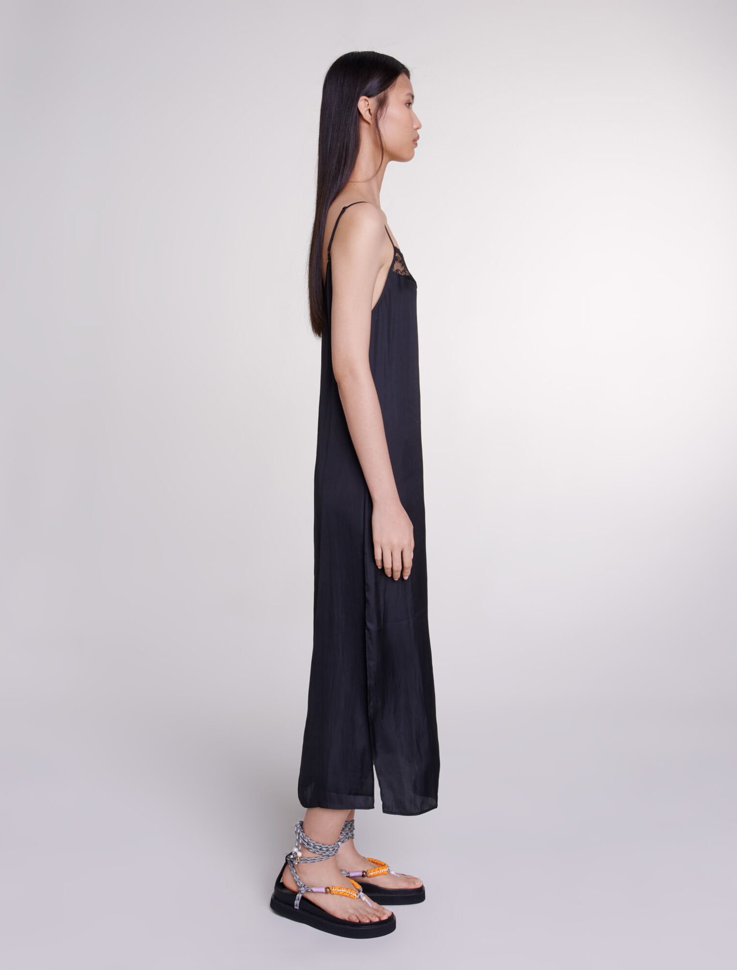 Satin-look maxi dress