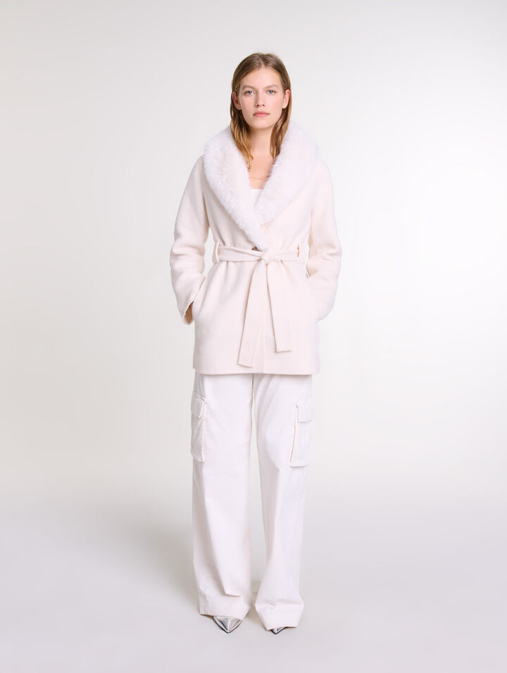 Belted short coat