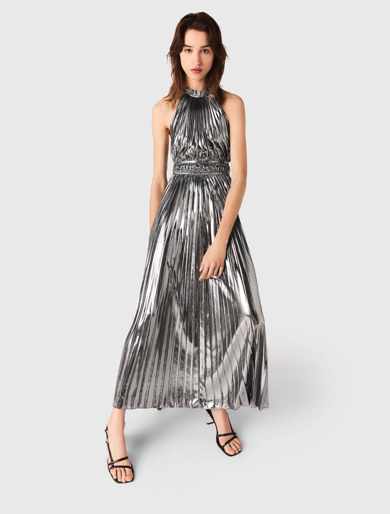 Pleated maxi dress