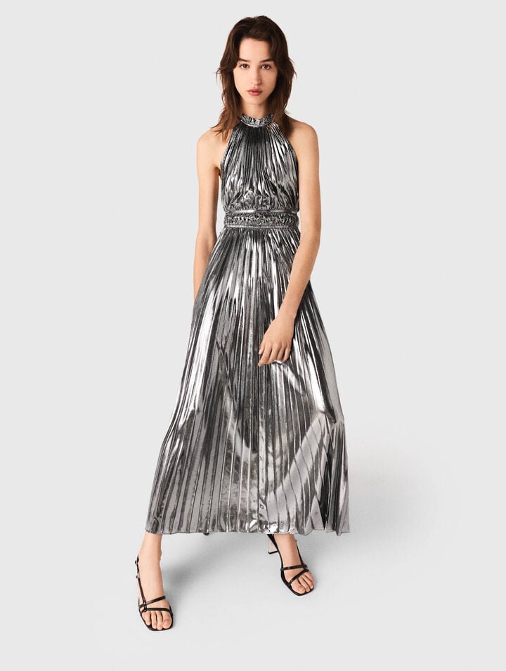 Pleated maxi dress