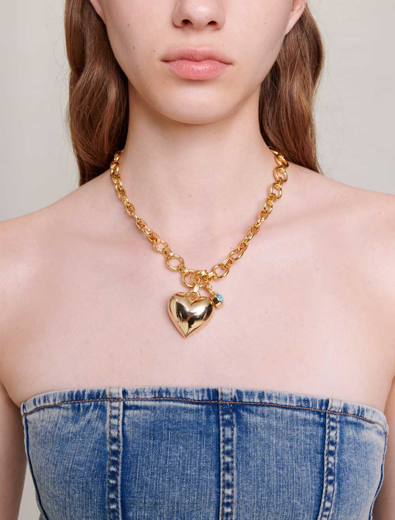 Denim bustier